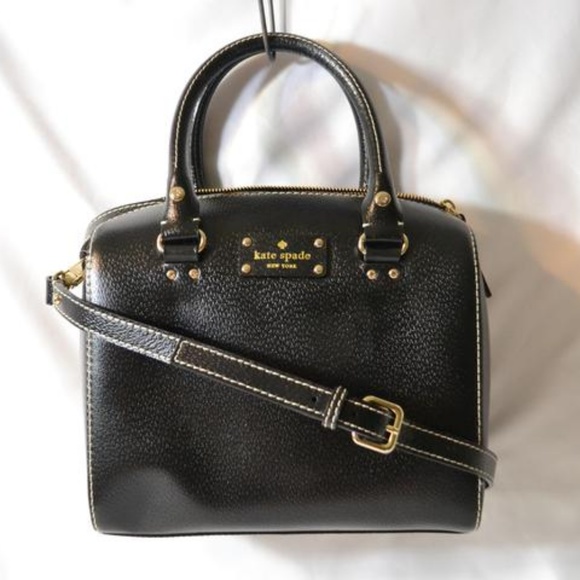NWT Kate Spade Alessa Wellesy Black Satchel Purse - Picture 3 of 4